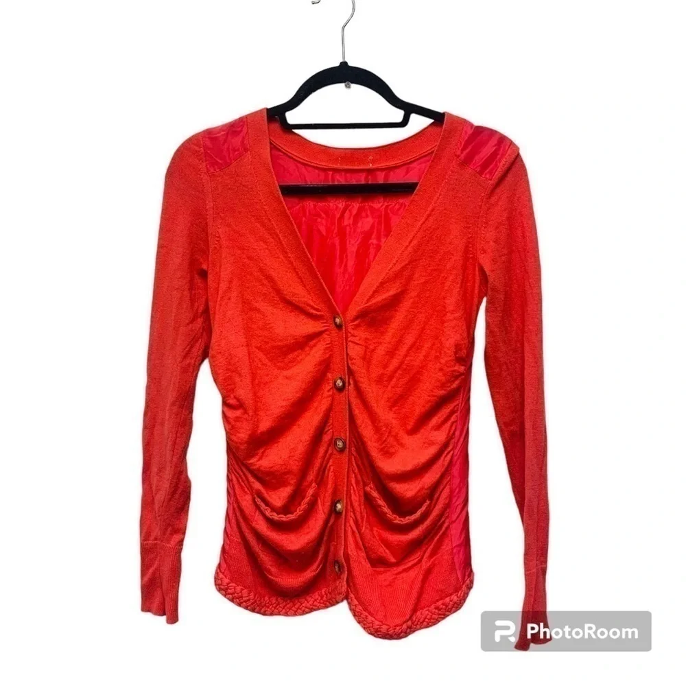 Leifsdottir Anthropologie Angora Wool Blend Cardigan